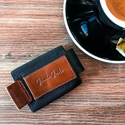 JAIMIE JACOBS Nano Boy Mini Wallet mit Zugband Mini Geldbörse aus Textil, kleiner Geldbeutel, Slim 