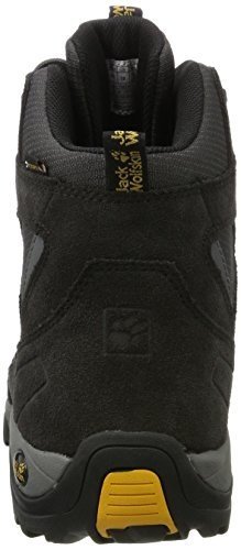 Jack Wolfskin Vojo Hike Mid Texapore 4011361 Herren Wanderschuhe, schwarz (burly yellow 3800), 43