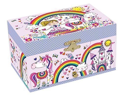 JewelKeeper Prinzessin Musikschmuckbox mit ausziehbarer Schublade