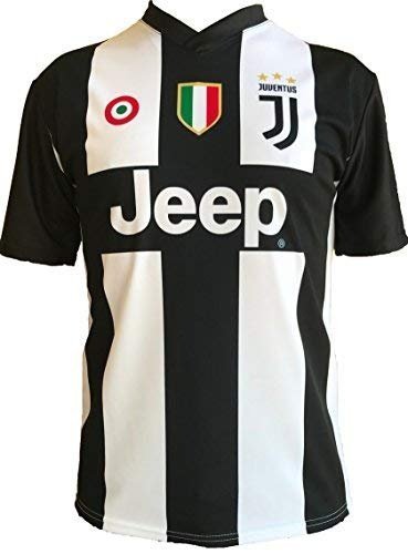 juve T-Shirt Fußball Cristiano Ronaldo 7 CR7 Juventus Home Saison 2018-2019 Replica Offizielle mit 