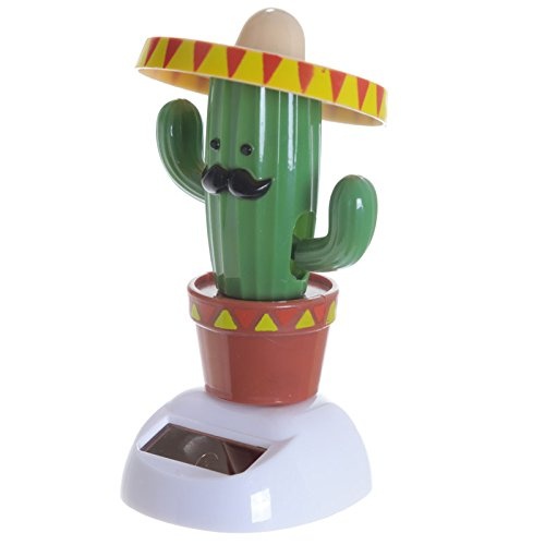 Kaktus mit Sombrero Solarfigur