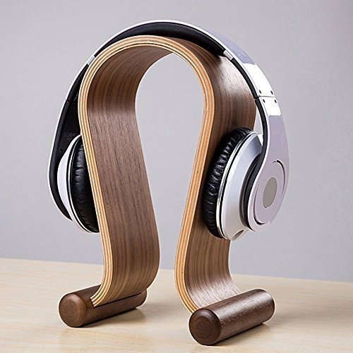 KINDEN Kopfhörerhalter Holz Walnussholz Holz Headset Halter Kopfhörer StänderKopfhörer Ständer 