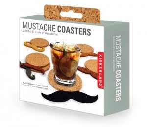 Kikkerland Mustache Cork Coasters, Set of 6, Garden, Haus, Garten, Rasen, Wartung