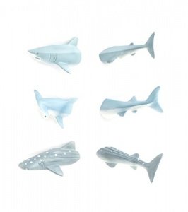Kikkerland Set von 6 Shark Butt Kühlschrank Magnete