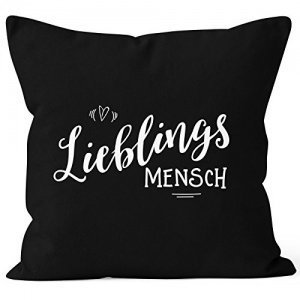 Kissenbezug Lieblingsmensch Geschenk Freundschaft Partner Freundin Kissen-Hülle Kopfkissen Deko-Kis