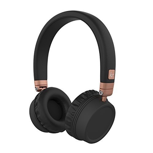 KitSound Harlem On-Ear Leicht Bluetooth Kopfhörer mit Integriertem Mikro und Musiksteuerung - Rosé