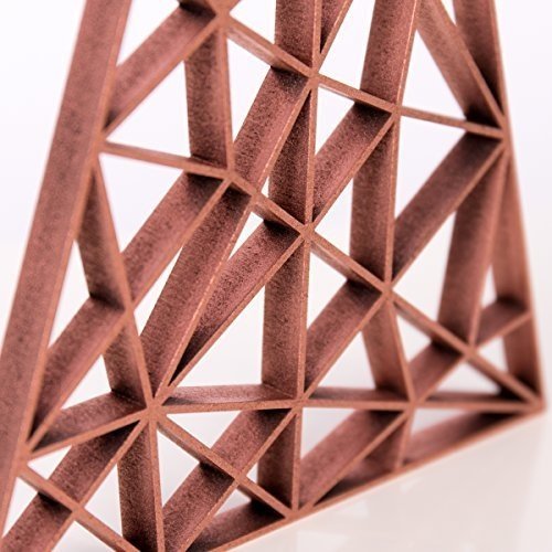Kleinlaut 3D-Origamis aus Holz - Wähle ein Motiv & Farbe - "Tannenbaum" - 6,2 x 10 cm (S) - Neon Pi