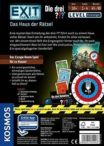 KOSMOS EXIT Das Haus der Rätsel Brettspiel