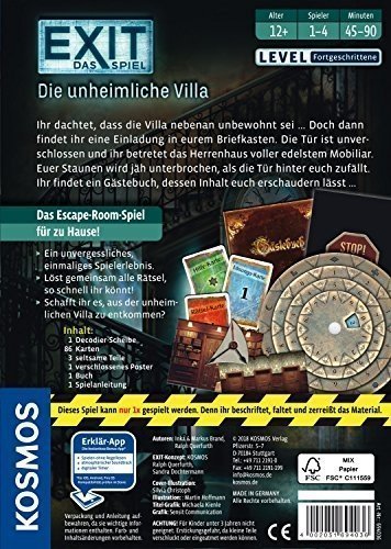 KOSMOS Spiele EXIT - Die unheimliche Villa