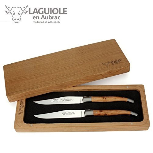 Laguiole original Steakmesser Griffschalen Wacholder