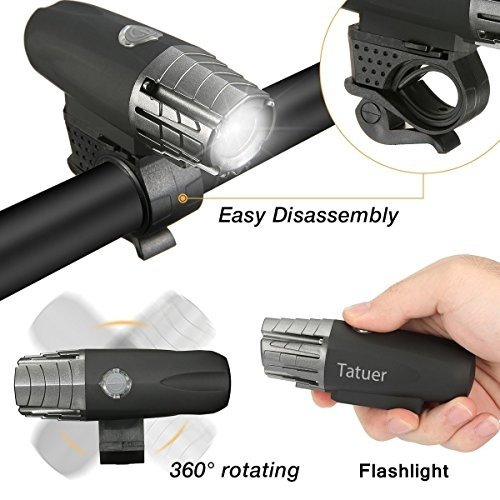 LED Fahrradbeleuchtung Wasserdicht ,Tatuer USB Fahrrad Licht Fahrradlicht Set 1* Wiederaufladbare Fr