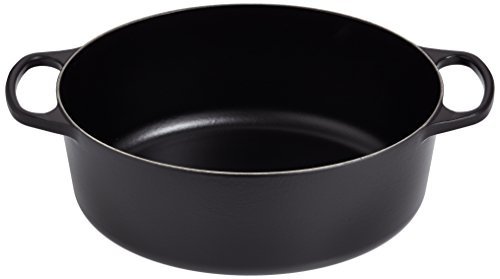 Le Creuset Gusseisen Bräter Signature oval, 35 cm, schwarz