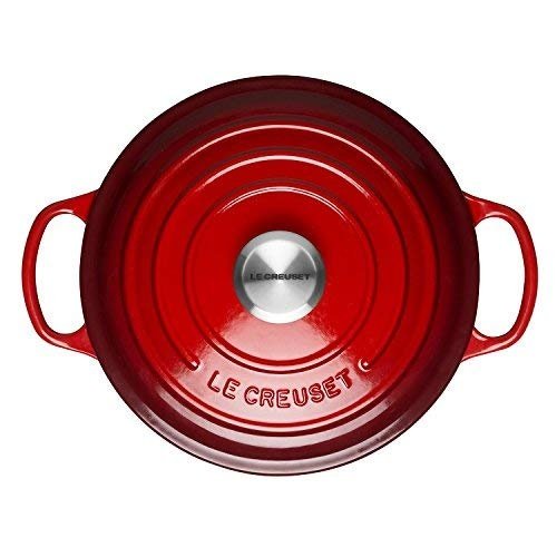 Le Creuset Gusseisen Bräter Signature rund 26 cm, kirschrot