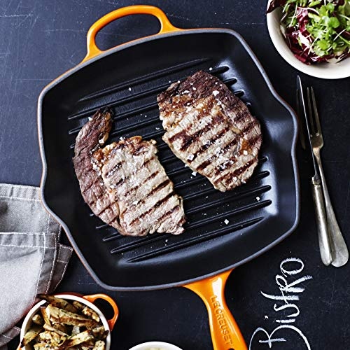 Le Creuset Signature Gusseisen Grillpfanne, Quadratisch