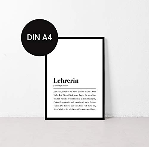 Lehrerin Definition Plakat