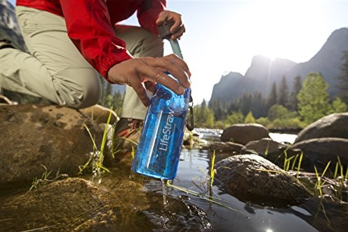 LifeStraw Go 2 Nachfüllbare Wasserflasche mit Eingebautem Blue Filter