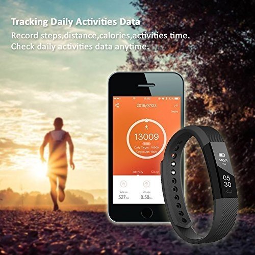 Lintelek Smart Fitness Uhr IP67 Wasserdicht Bluetooth 4.0 Activity Tracker Gesundheits-Schlaf-Monito