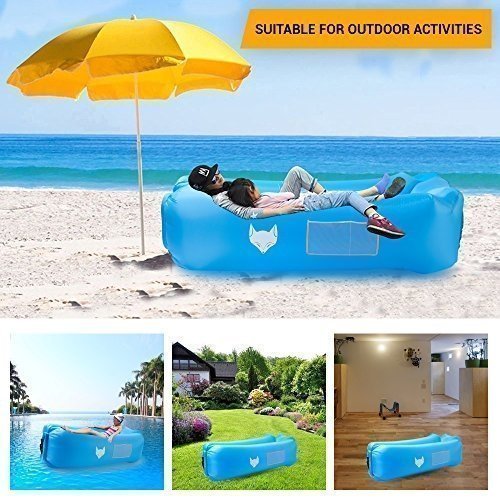 Luftsofa, icefox Wasserdichtes Aufblasbares Air Lounger mit Tragebeutel, zum Schlafen im Freien, im 