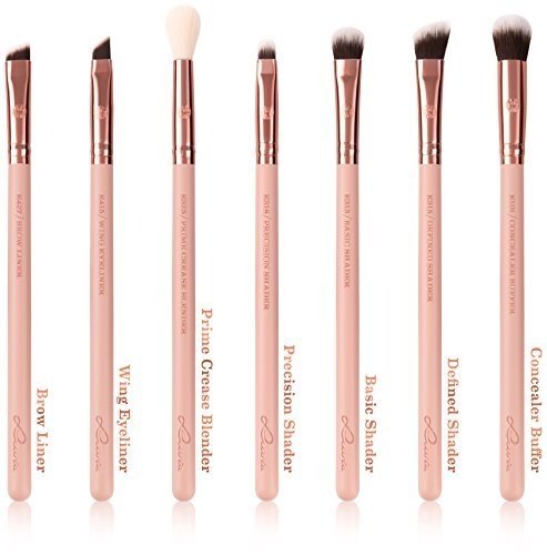 Luvia Cosmetics – Rose Golden Vintage Pinsel Set aus der Veganen Essential Brushes Schminkpinsel K