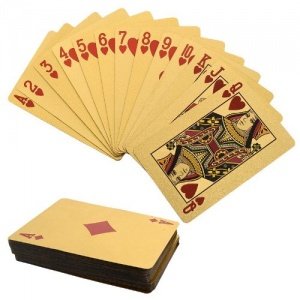 Luxus-Gold überzogene flexible Poker Spielkarten mit Gefüttert Geschenkbox und Zertifikat