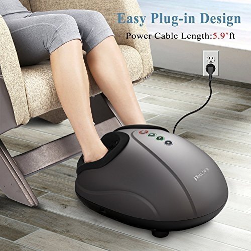 MARNUR Fußmassagegerät Elektrisch mit Wärmefunktion Shiatsu Fussmassage Kneten Klopf Füße mit R