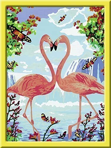 Malen nach Zahlen Flamingo Love