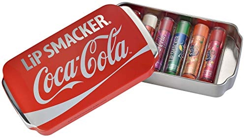 Markwins Coca Cola Geschenk-Dose mit 6 Lippenpflegestiften in verschiedenen Geschmacksrichtungen