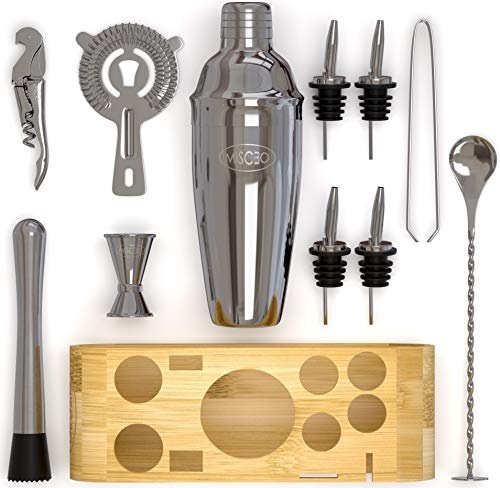 MISC∃O 12-teiliges professionelles Barkeeper Cocktail Mixer Set