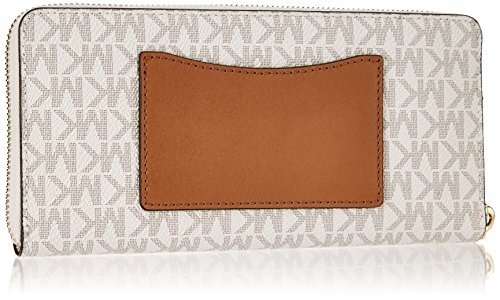 Michael Kors Damen Mercer Logo Continental Wallet Geldbörse, Elfenbein (Vanilla), 2.54x10.16x20.32 