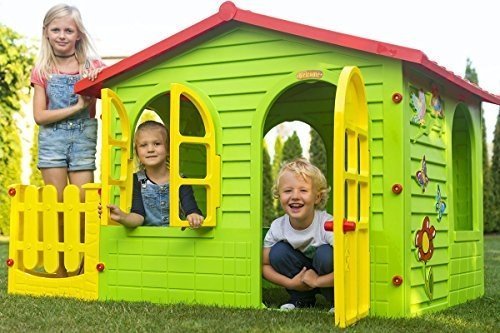 Mochtoys Big Haus für Kinder mit Garten Spielhaus