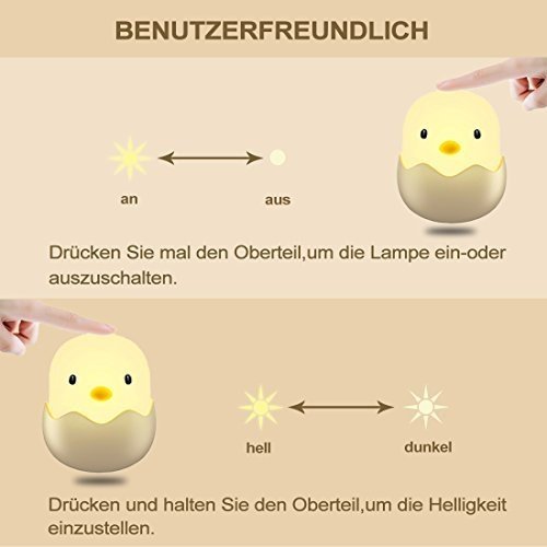 Nachtlicht Kind, Opard LED Nachtlampe Baby Nachtleuchte Touch Lampe Kinderzimmer mit Touch Schalter 