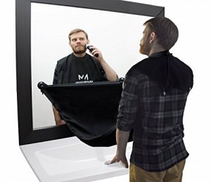Neat&Manly Bart Schürze für Bartgestaltung - Sammel Tuch Bib - Bartlatz für Rasur - Bart Lätzche