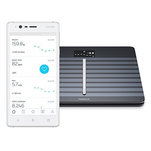 Nokia Body Cardio - WLAN-Körperwaage für Herzgesundheit und Körperzusammensetzung, schwarz