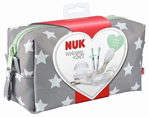 NUK Welcome Set, perfekte Erstausstattung für Neugeborene, sieben NUK Produkte in einer schönen Ta