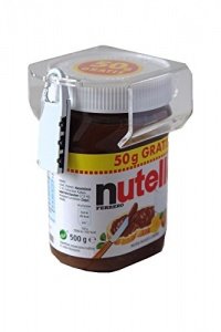 Nutella lock chocosafe® Nutella Schloss transparent, mit weißem Vorhangschloss