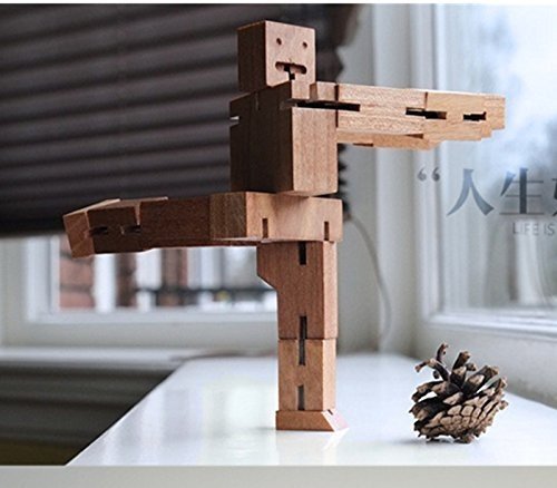 OFT Cube Robot Jungen Mädchen Holz Zauberwürfel Spielzeugroboter (holz)