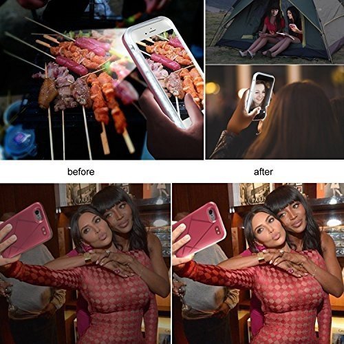 ONTA Selfie Licht Hülle Nur für iPhone 7 Plus/iPhone 8 Plus LED Light Up Leuchtendes Hand-Gehäuse