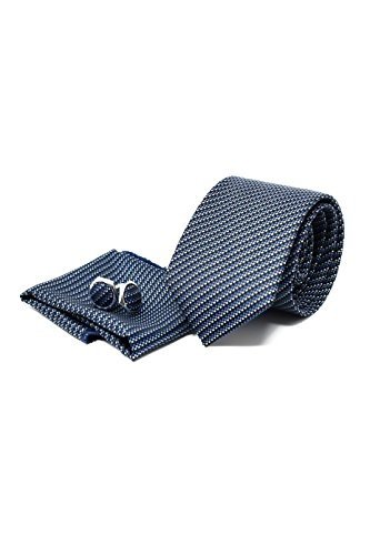 Oxford Collection Krawatte, Einstecktuch, Manschettenknöpfe Set