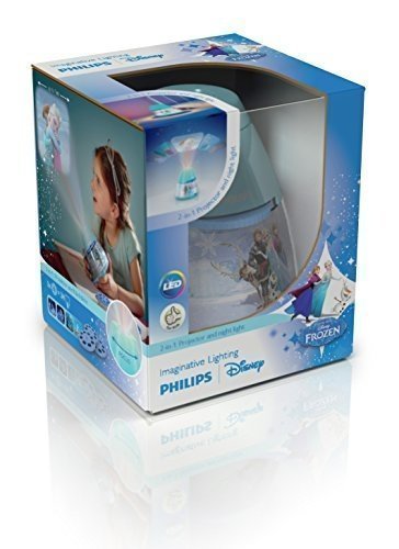 Philips Disney Frozen LED Projektor Tischleuchte, hellblau, 717690816