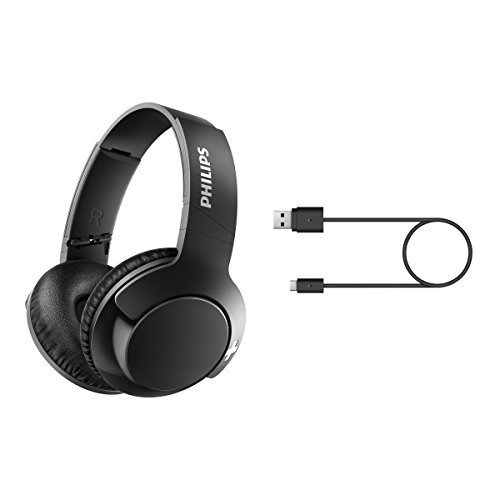 Philips SHB3175BK BASS+ Over-Ear Bluetooth-Kopfhörer (13 Stunden Akku, satter Bass, Freisprechfunkt