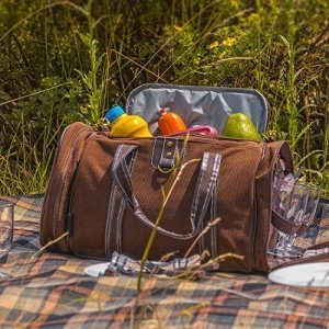 Picknick Tasche inkl. Geschirr für 4 Personen
