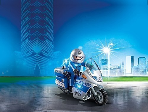 PLAYMOBIL Motorradstreife mit LED-Blinklicht