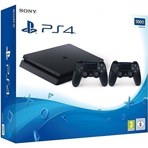 PlayStation 4 - Konsole (500GB, schwarz, slim) inkl. 2. DualShock Controller