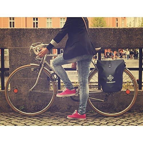 Premium-Fahrradtasche für den Gepäckträger • Große Rad-Tasche mit abnehmbarem Schultergurt fü