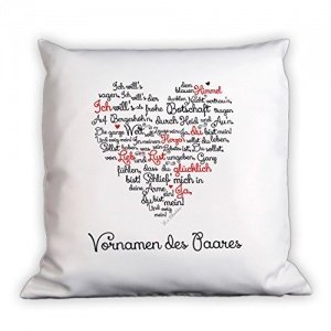 Privatkissen Kissen mit Liebesgedicht und Gratis Aufdruck der VornamKissen mit Liebesgedicht en
