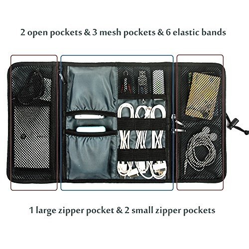 ProCase Travel Gear Organizer Elektronik Zubehör Tasche, Kleine Gadget Tragetasche Aufbewahrungstas