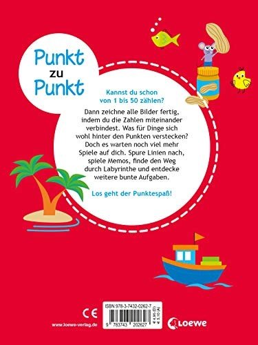 Punkt zu Punkt Mit den Zahlen von 1 bis 50