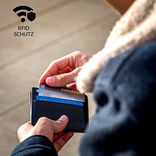 PYONEERS® Magic Wallet mit Münzfach und RFID Schutz - Das Original - kleine magische Geldbörse au