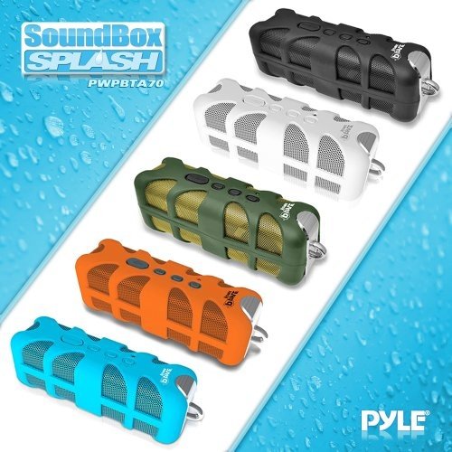 Pyle Sound Box Splash spritzwassersicher Bluetooth Marine-Grad tragbare drahtlose Lautsprecher, Grü