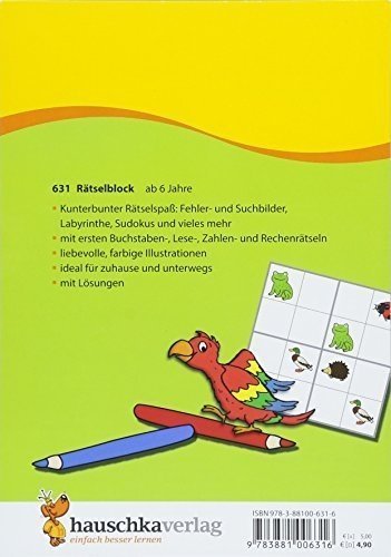 Rätselblock ab 6 Jahre: Kunterbunter Rätselspaß